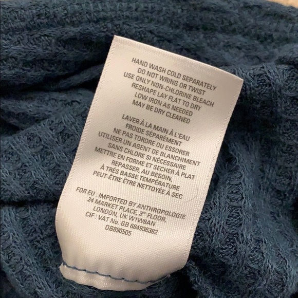 Anthro Akemi & Kin Teal V-Neck Knot Shirt - Picture 12 of 12